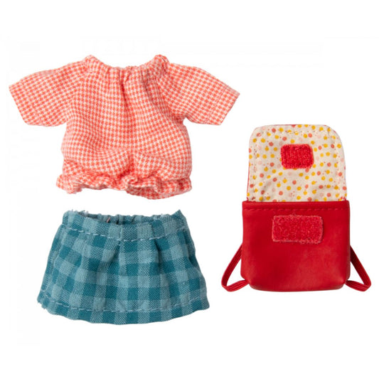 Maileg Cykel mus, Storesøster med taske - Rød