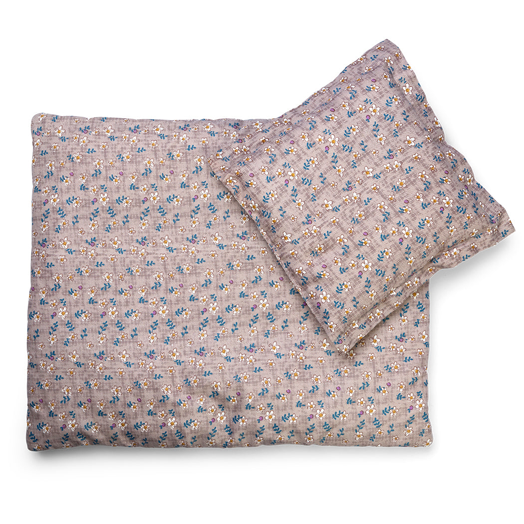 Mamamemo sengesæt 50cm, lilla daisy