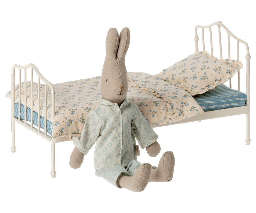 Maileg miniature seng, mini - blue