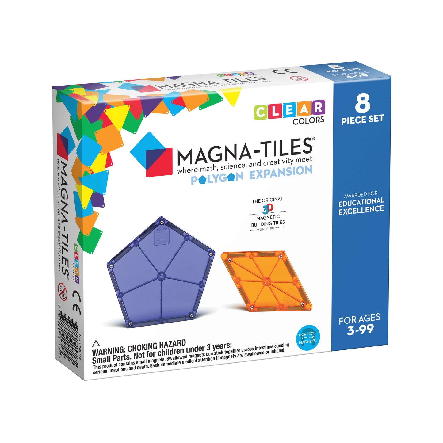 Magna-Tiles Polygon udvidelsessæt, 8stk