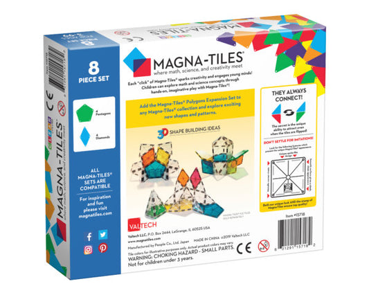 Magna-Tiles Polygon udvidelsessæt, 8stk