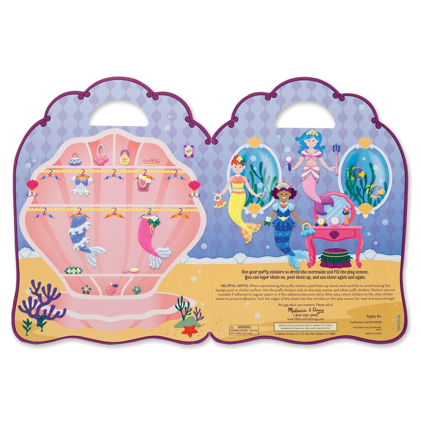 Melissa & Doug puf klistermærker Mermaids - All About Kids Odense