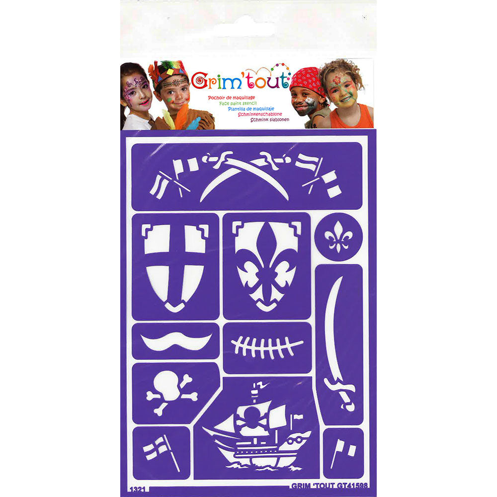 Grim'tout stencil Ridder og pirat