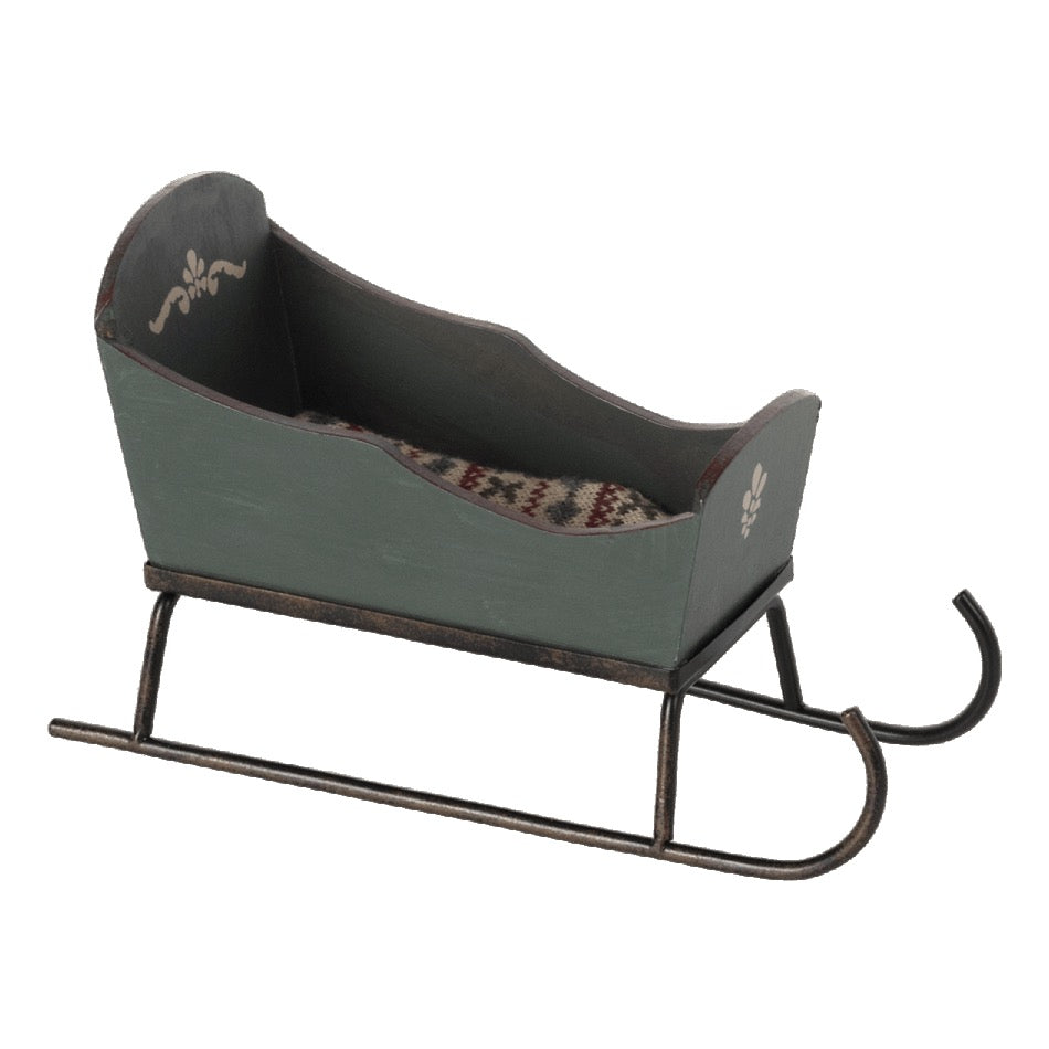 Maileg Slæde, Mus - Grøn