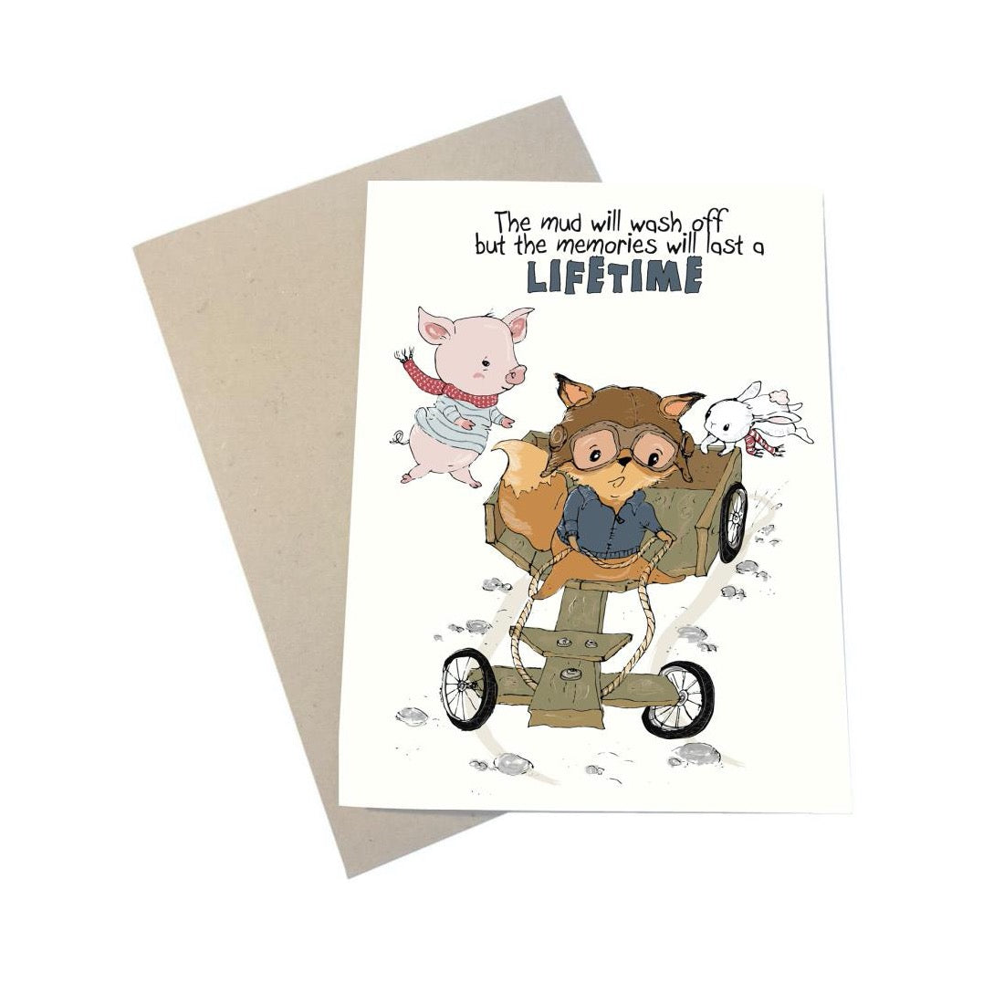 Mouse & Pen A6 Kort The mud will wash off