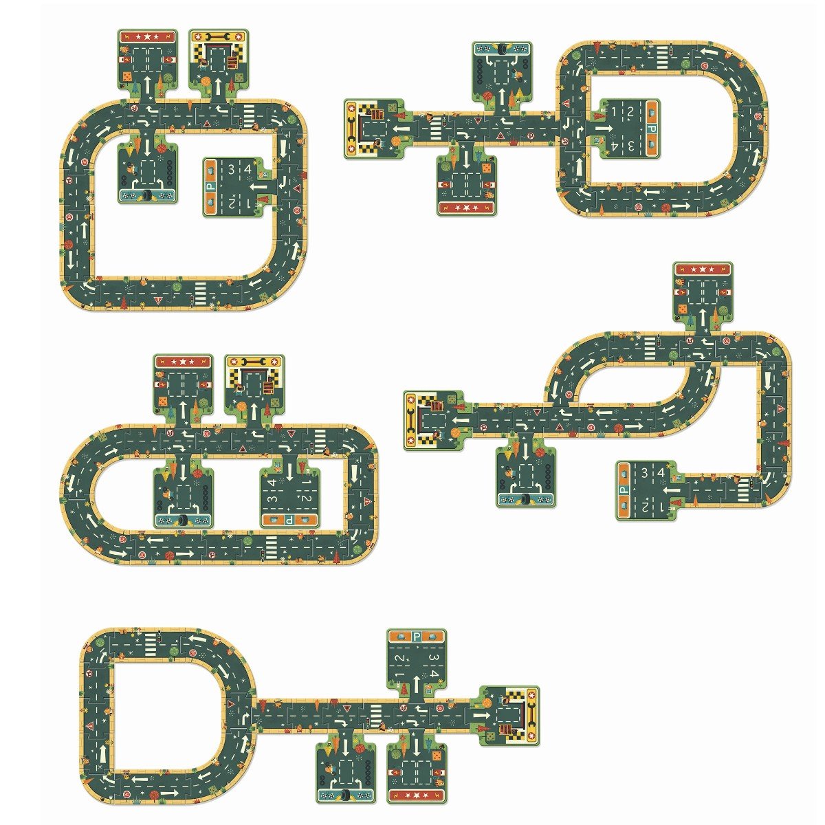 Djeco gulvpuslespil 21 brikker Veje - All About Kids Odense