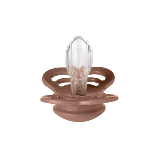 BIBS 2pk supreme silikone sutter str. 1, Woodchuck/blush