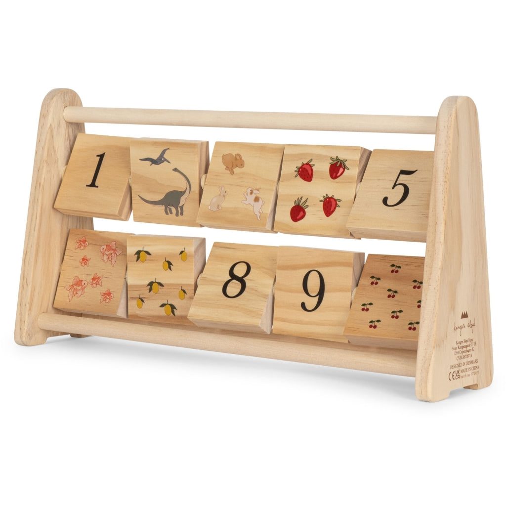 Konges Sløjd Wooden number frame, multi