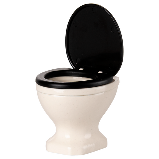 Maileg WC, Mus - Råhvid