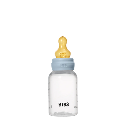 BIBS Baby Bottle Complete Set 150ml Latex - Baby Blue