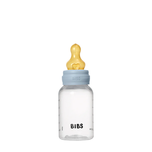 BIBS Baby Bottle Complete Set 150ml Latex - Baby Blue