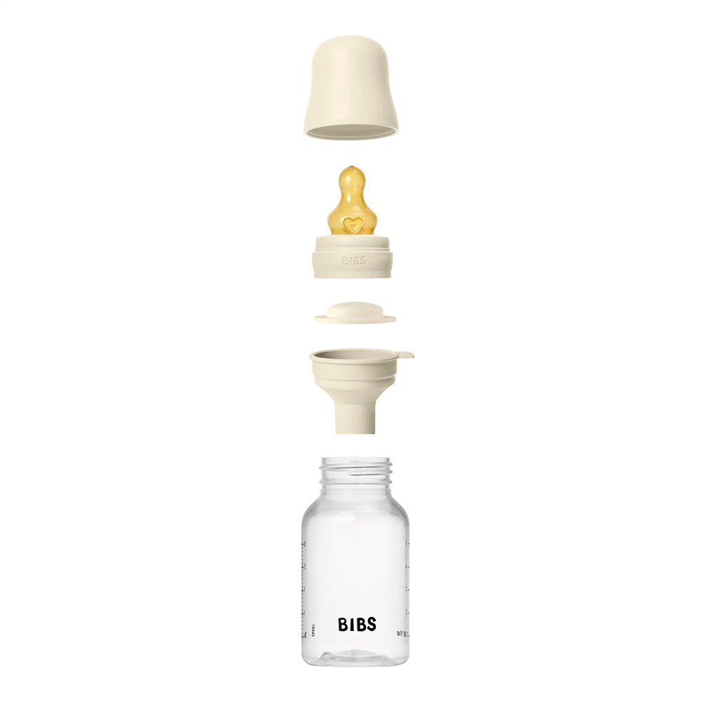 BIBS Baby Bottle Complete Set 150ml Latex - Ivory