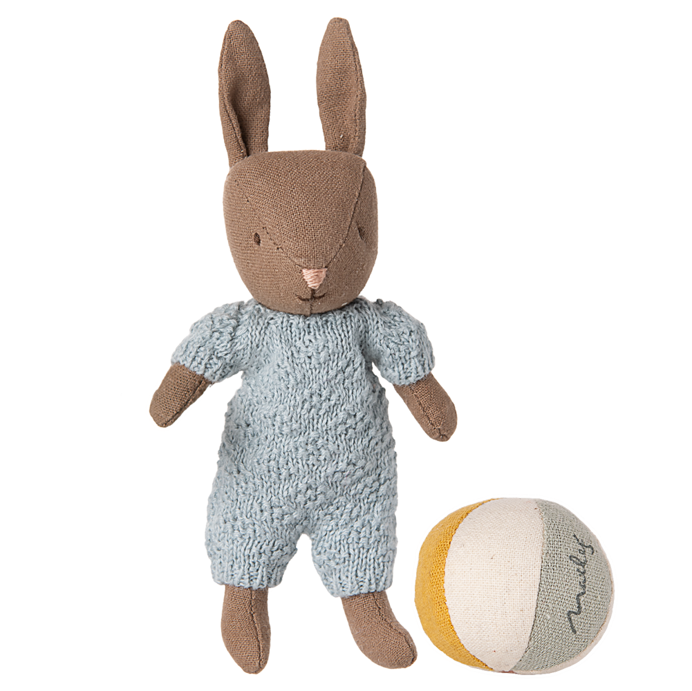 Maileg Hare sæt, Micro - Brun - Blå