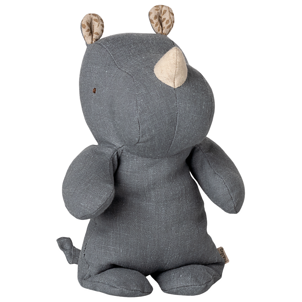 Maileg Safari friends, Næsehorn, Lille - Støvet blå