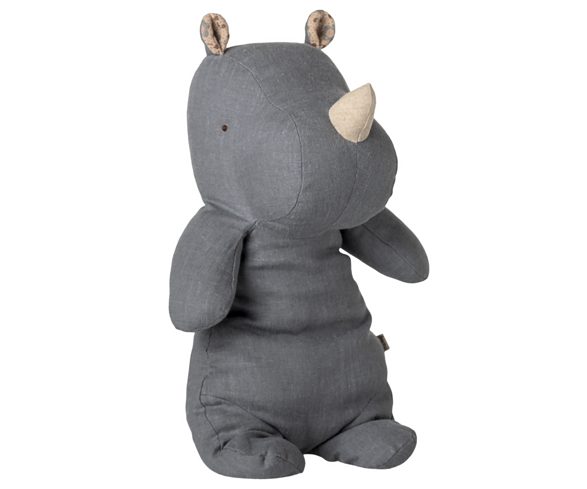 Maileg Safari friends, Næsehorn, Medium - Støvet blå