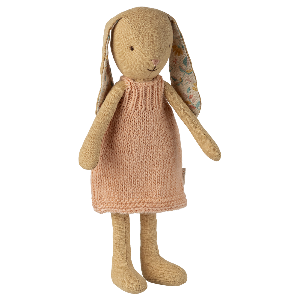 Maileg Kanin, Størrelse 1 - Cremegul - Strikket kjole