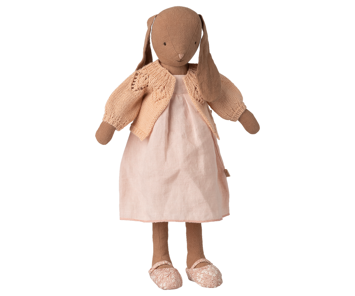 Maileg Strikket cardigan, Størrelse 3 - Lys rosa