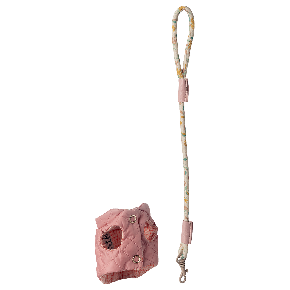 Maileg Halsbånd og snor til kæledyr, Rosa