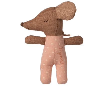 Maileg Sleepy wakey baby mus i tændstikæske - Rosa