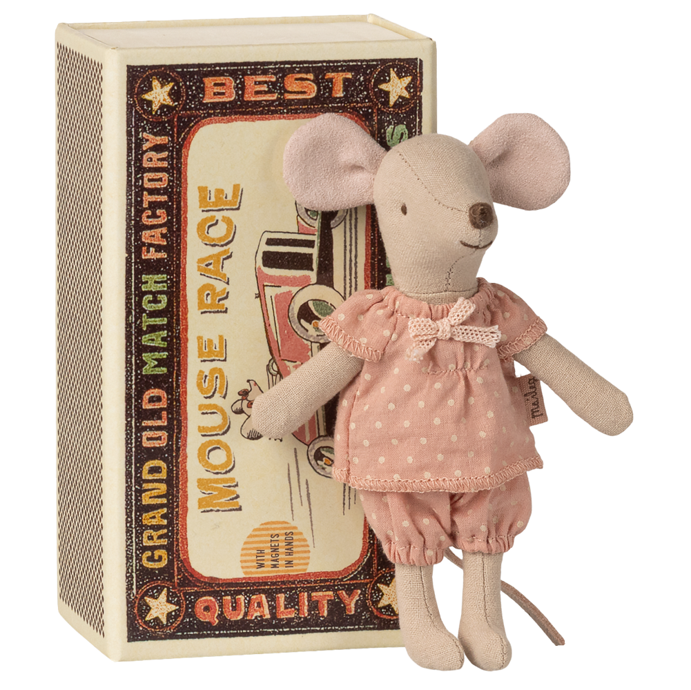 Lille mus, som bor i en tændstikæske.