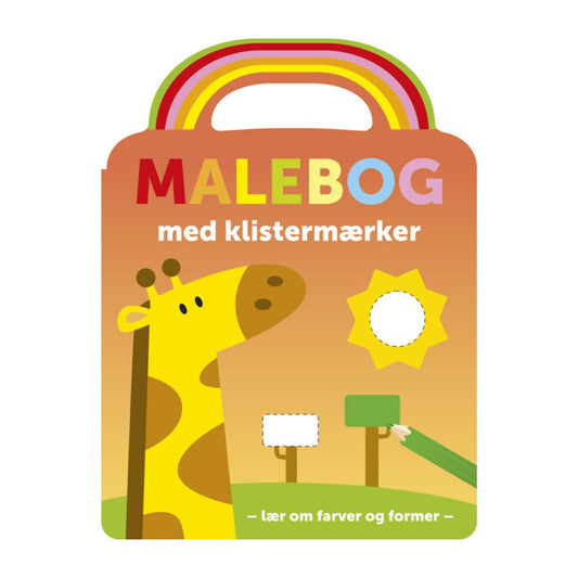 Malebog med klistermærker: Giraf