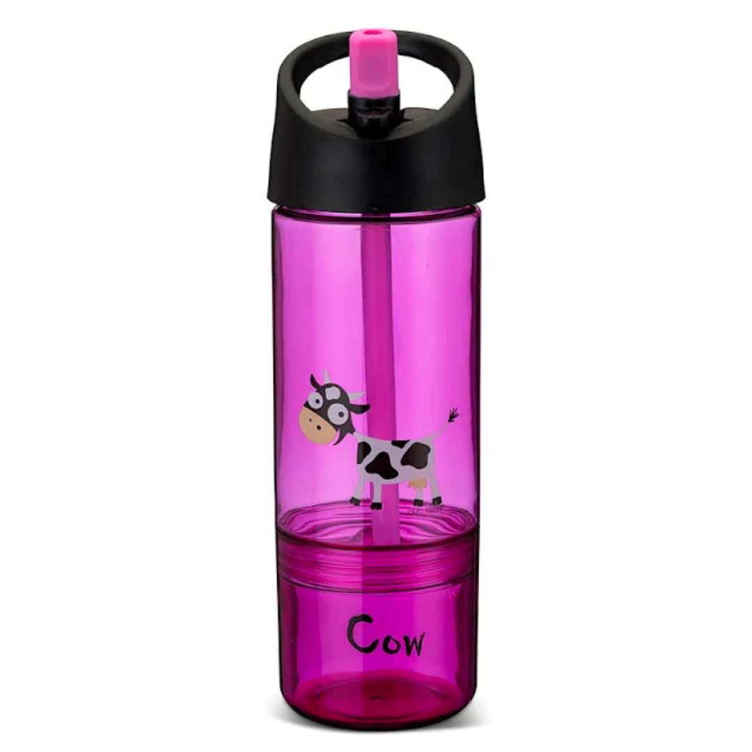 Carl Oscar 2-i-1 drikkedunk og snackbox, cow/purple