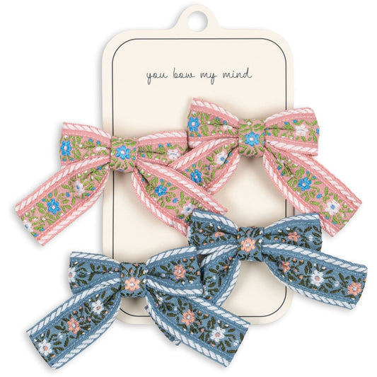 Konges Sløjd 4pk ribbon bow hair clips