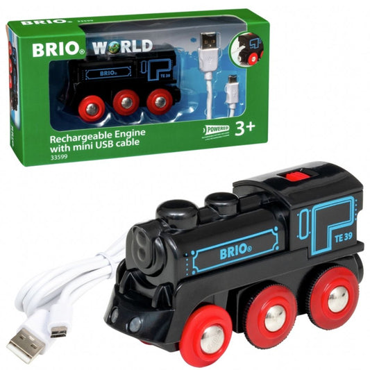 Brio Genopladeligt lokomotiv m/mini USB-kabel