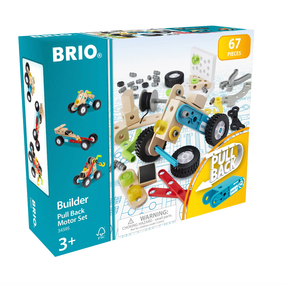 BRIO Builder Pull back-motorsæt