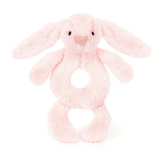 Baby Jellycat Bashful kanin, lyserød rangle