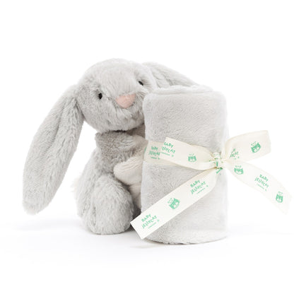 Baby Jellycat Bashful Kanin, Silver nusseklud