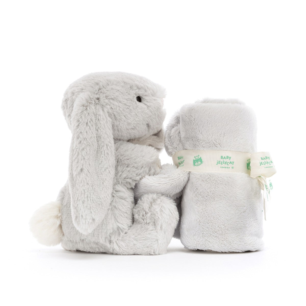 Baby Jellycat Bashful Kanin, Silver nusseklud