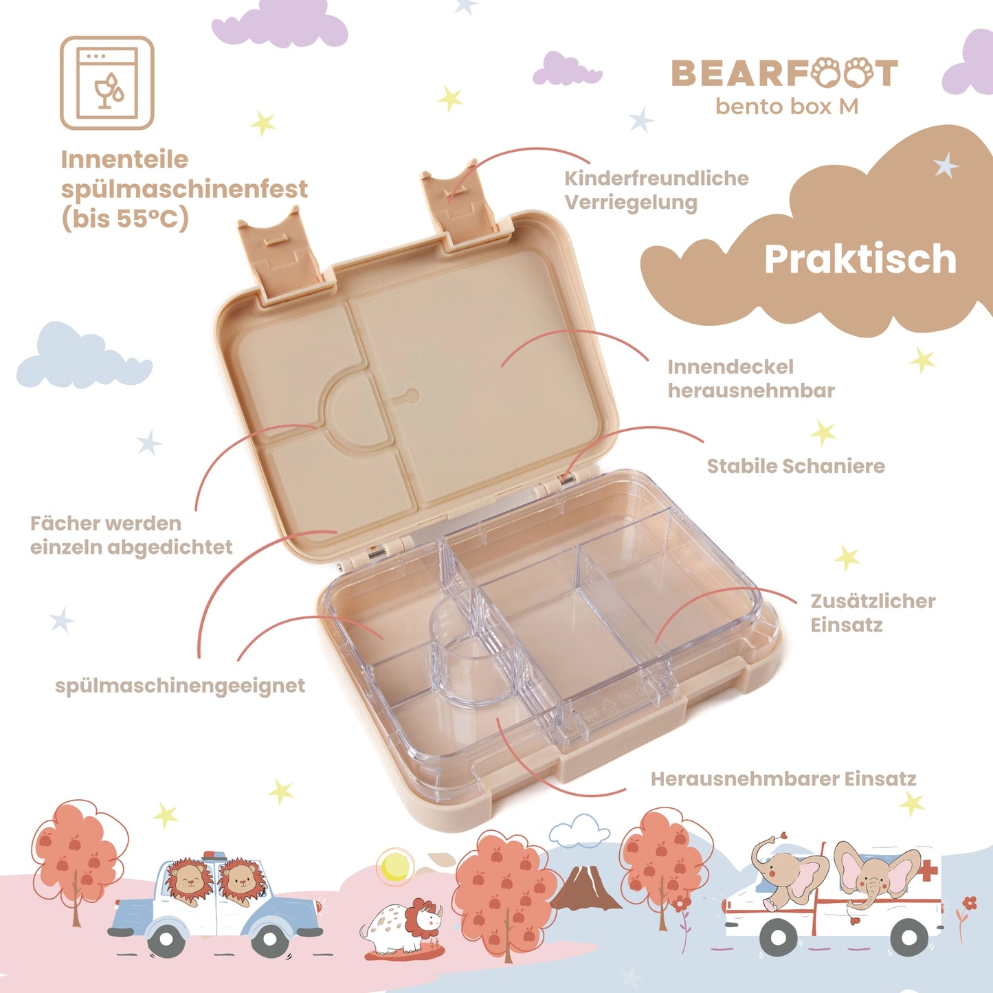 Bearfoot Bento madkasse 4/6 rum - Ambulance