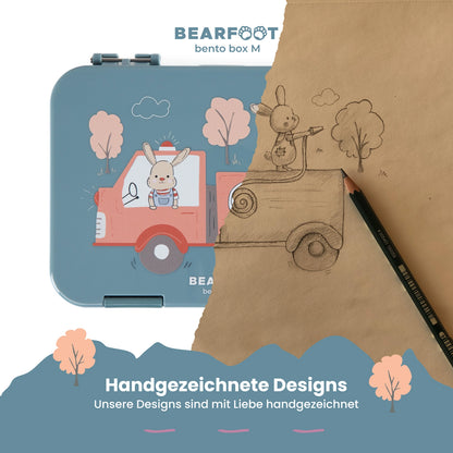 Bearfoot Bento madkasse 4/6 rum - Brandbil