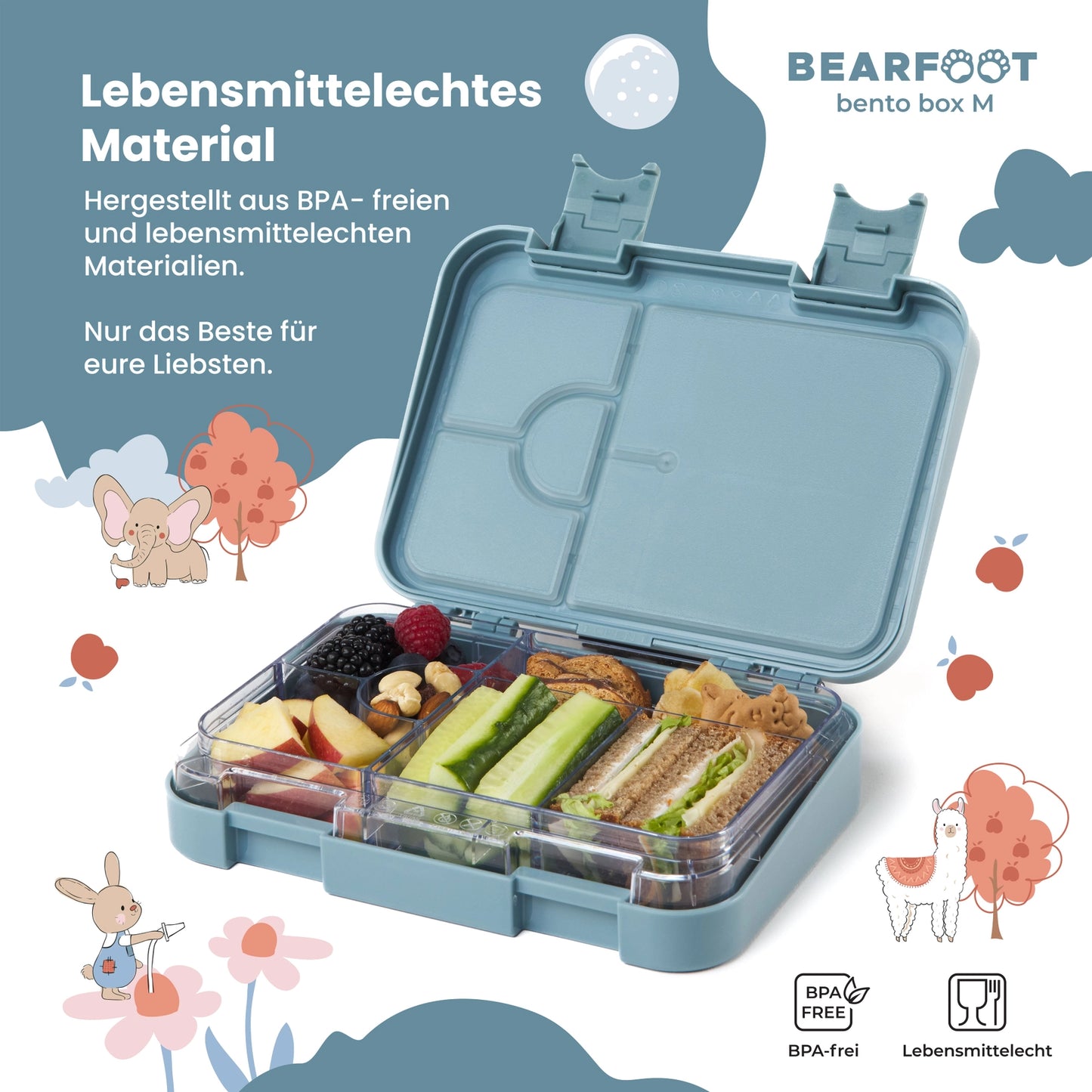 Bearfoot Bento madkasse 4/6 rum - Brandbil