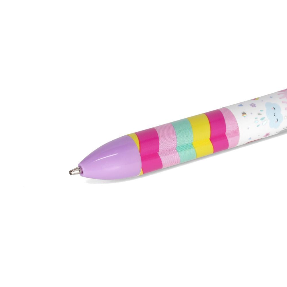 Legami Click & Clack, Unicorn, lilla og rosa, Kuglepen med to farver
