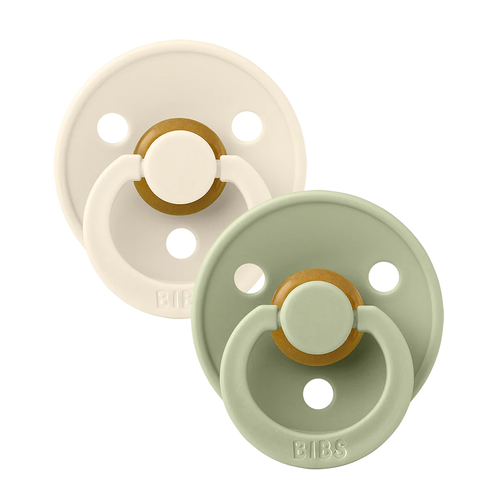 BIBS 2pk sutter colour latex str. 1, Ivory/Sage