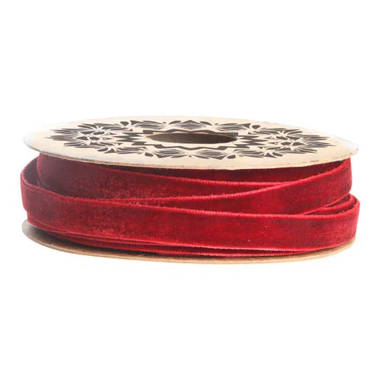 Det Gamle Apotek Gavebånd (1cm x 10m), Velvet mørkerød