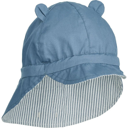 Liewood Gorm vendbar solhat str.3-4 år, stripe/blue