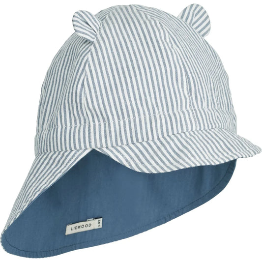 Liewood Gorm vendbar solhat str.3-4 år, stripe/blue