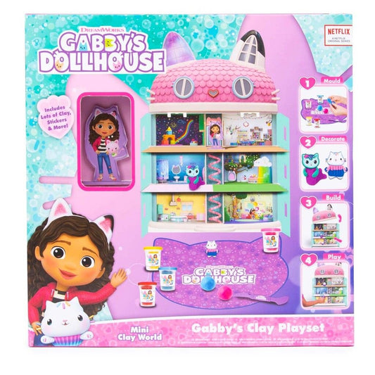 Gabbys Dollhouse DIY Clay Cats & Dollhouse Set
