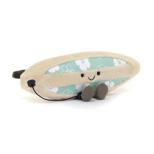 Surfboard bamse med blomsterprint.