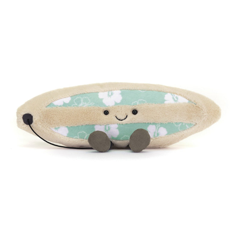 Surfboard bamse med blomsterprint.