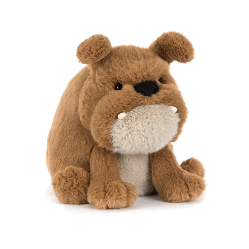 Bulldog bamse hund med to tænder i siderne.