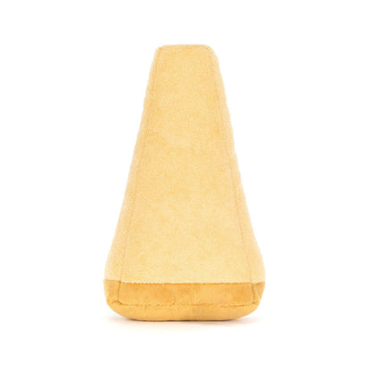 Gul parmesanformet bamse.