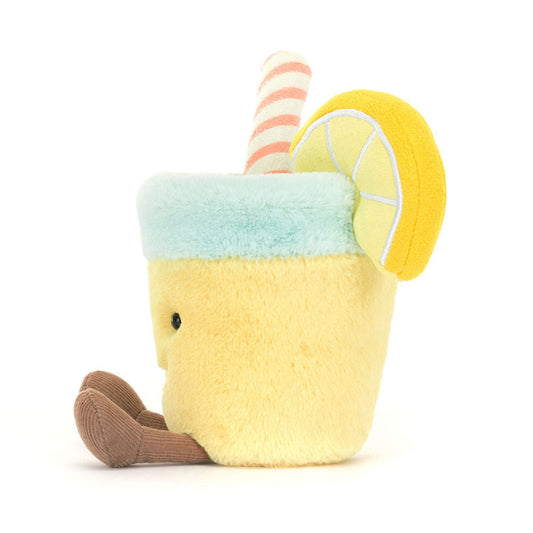 Bamse formet som den klassiske Lemonade drink med sugerør og pyntet med en citron. 
