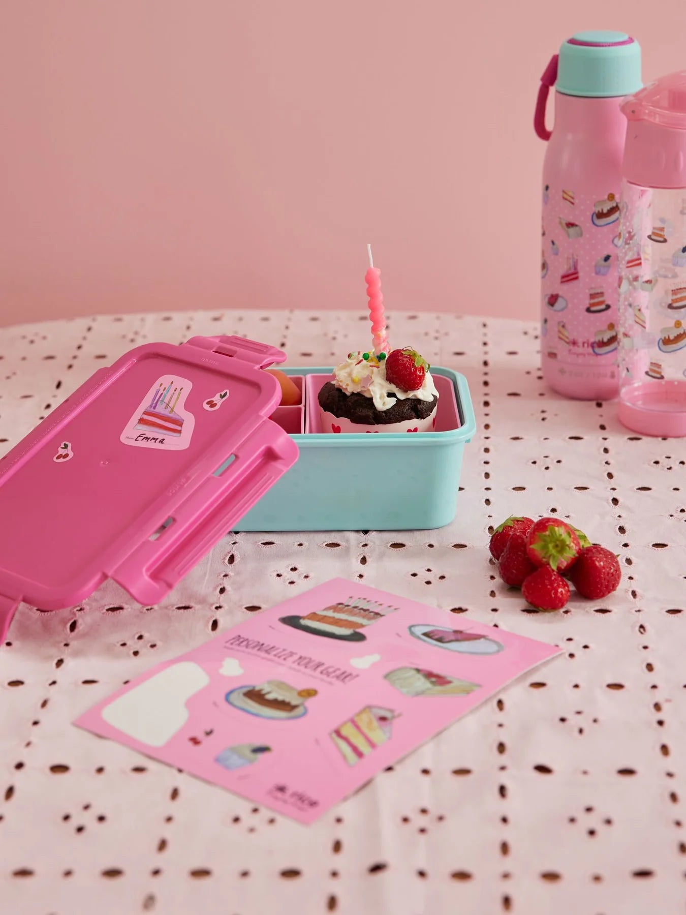 Rice Klistermærker - Pink - Sweet Cake