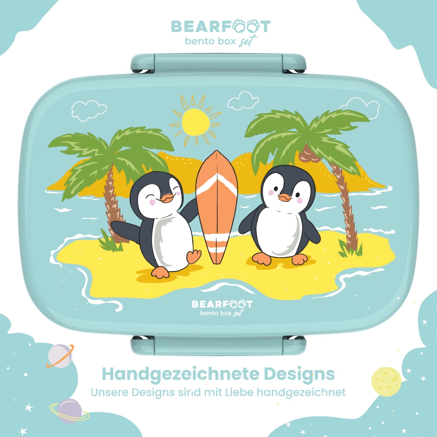 Bearfoot Bento ruminddelt madkasse - Pingvin