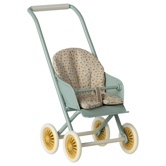 Klapvogn til Maileg Mikro kaniner/hare i mint blå.