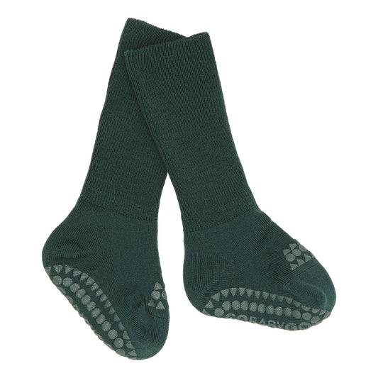 GoBabyGo Uld non-slip sokker 6-12mdr. - Green